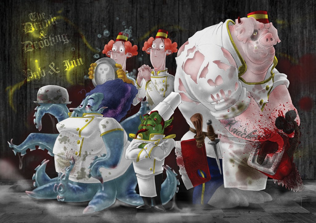 #Art #Characters #Illustration #KitchenCrew #DrunknDrooling